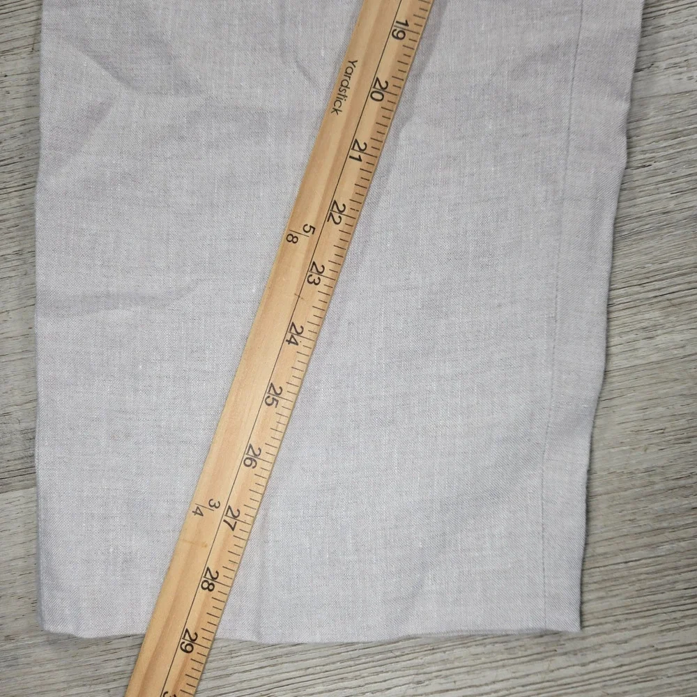 Murano Linen Chino Pants Men's 36x30 Khaki Tan Pleated Beach Coastal Old Money